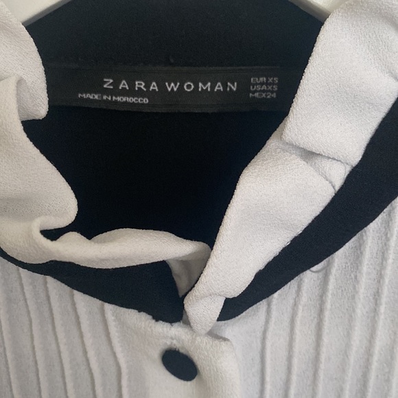 Tuxedo style black and white mini dress - Picture 3 of 5